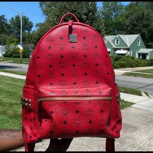 Red MCM Stark Backpack